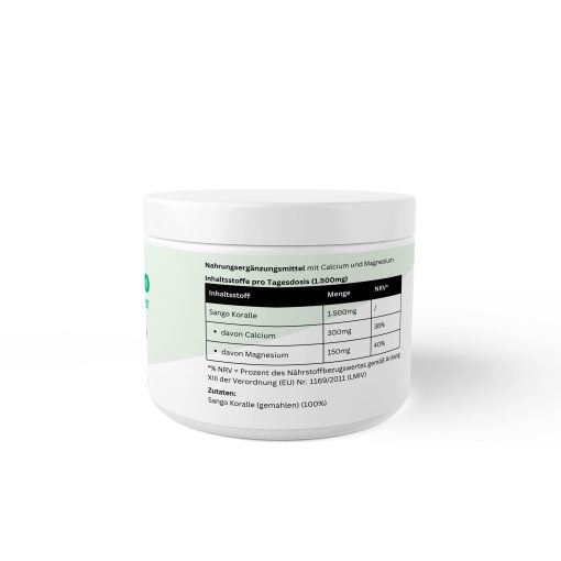 Sango Korallen Pulver Naturprodukt 250 g Dose – Bild 2