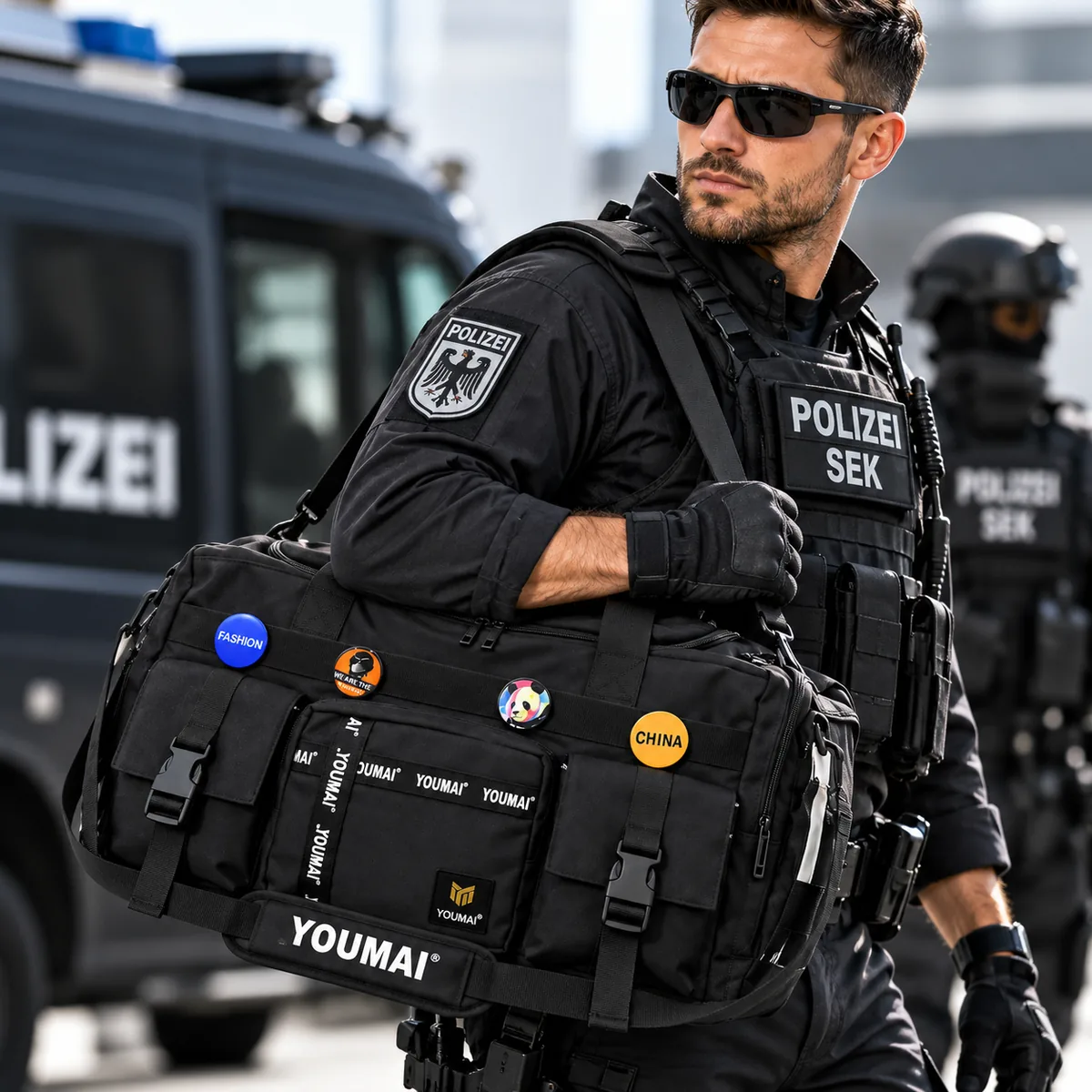 Sport-Reise und Fitnesstasche mit Rucksack in einem - 55 l