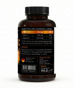 Alternative view of Gepuffertes Vitamin C 500mg + Magnesium - 240 Kapseln