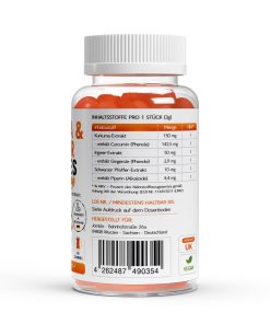 Alternative view of Curcuma + Ingwer + Schwarzer Pfeffer Gummies - 60 Stk.