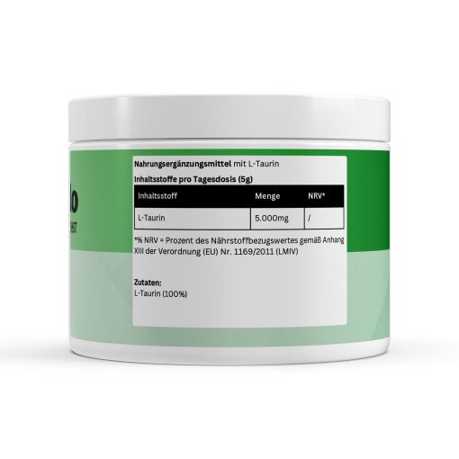 Taurin Pulver - 250g - Nahrungsergänzungsmittel – Bild 2