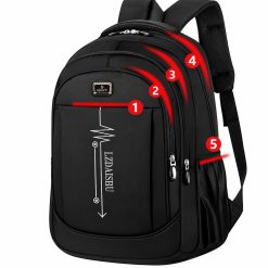 Alternative view of Stilvoller Rucksack - Vielseitig für Freizeit, Business & Reisen - Robuster, geräumiger Rucksack für Studenten & Berufstätige