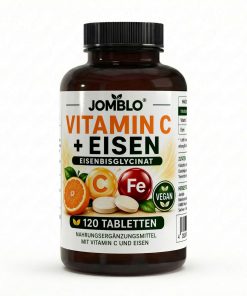 Eisen + Vitamin C – 120 vegane Tabletten