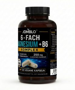 Magnesium 6x Komplex + B6 – 120 vegane Kapseln